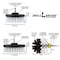 Drill Brush Power Scrubber By Useful Products 7 in W 5 in L Brush, White W-542OMS-2L-QC-DB - alternate 2